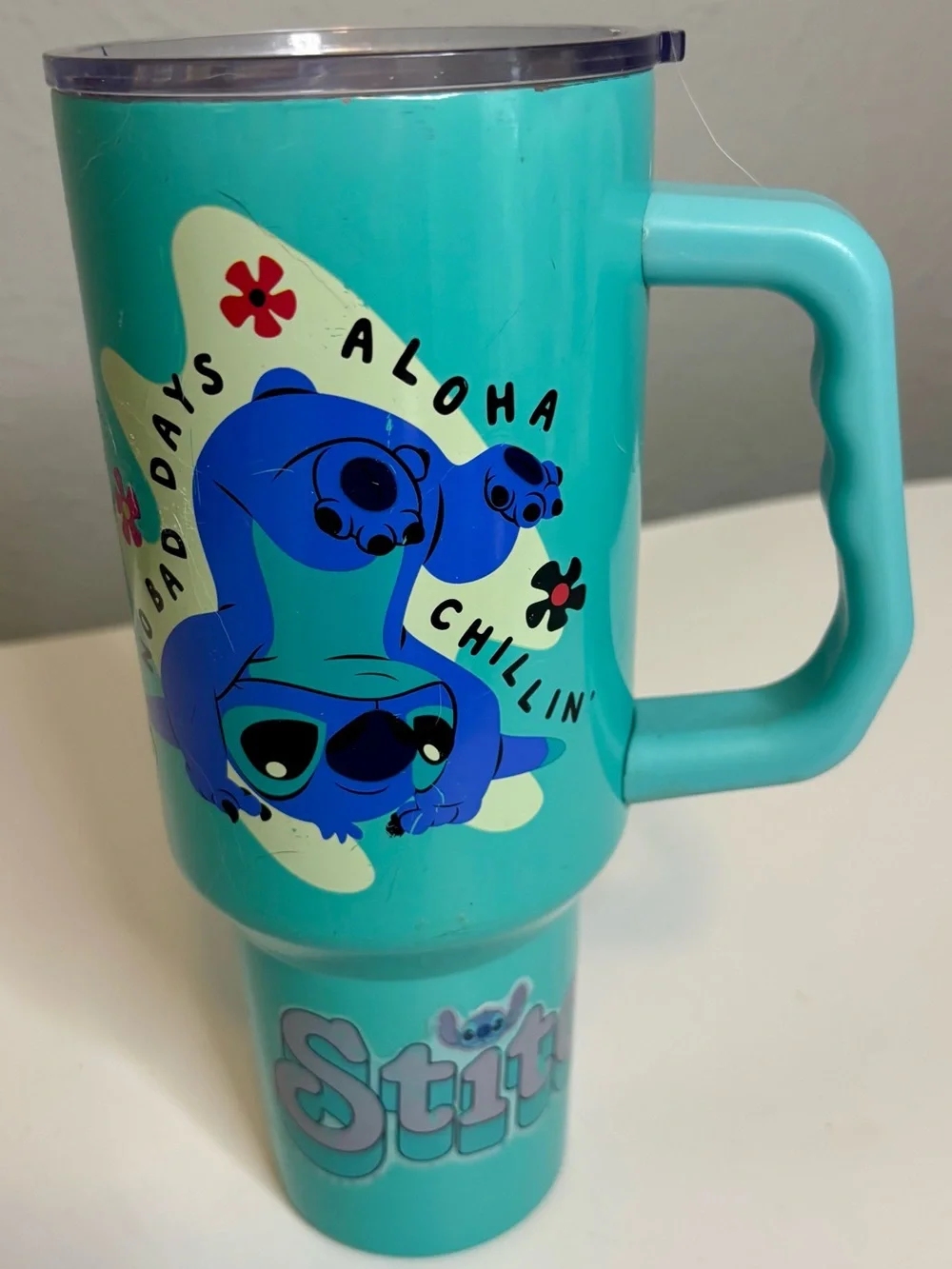 Disney Turquoise Lilo Stitch Aloha Chillin Travel Tumbler 40oz